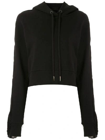 Andrea Bogosian Fringed-trim Embellished Sweatshirt In Black