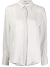 Max & Moi Soie Silk Blouse In Grey