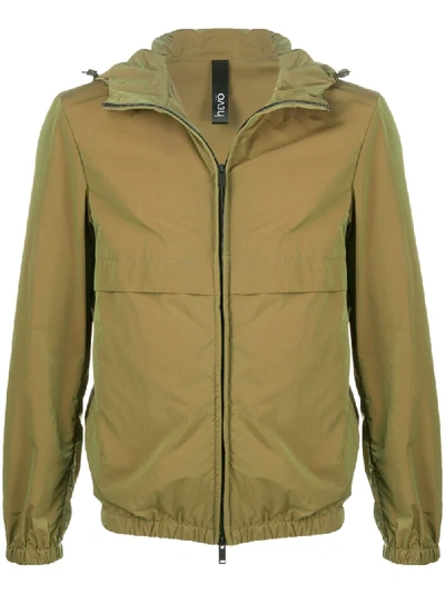 Hevo Maizza Lightweight Zip Up Jacket In Green