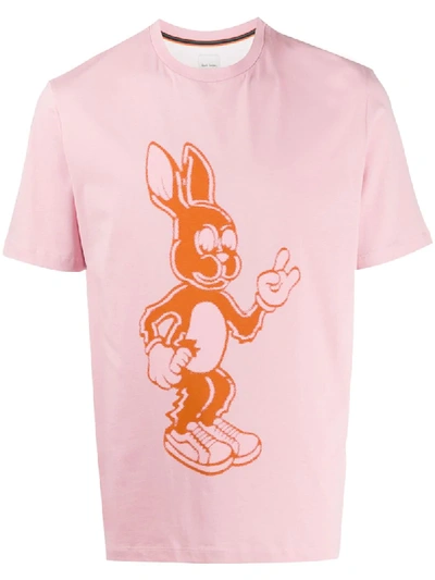 Paul Smith Rabbit Print T-shirt In Pink
