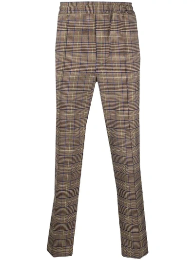 Frankie Morello Prince Of Wales Check Trousers In Neutrals