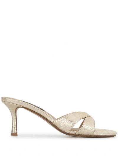 Senso Petra Iii 70mm Metallic Mules In Gold