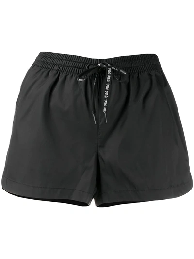 Fila Logo-tape Short Shorts In Black