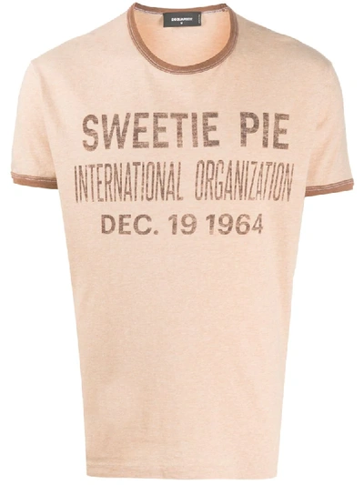 Dsquared2 Sweetie Pie T-shirt In Orange