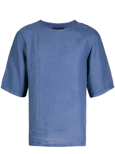 Costumein Straight Linen T-shirt In Blue