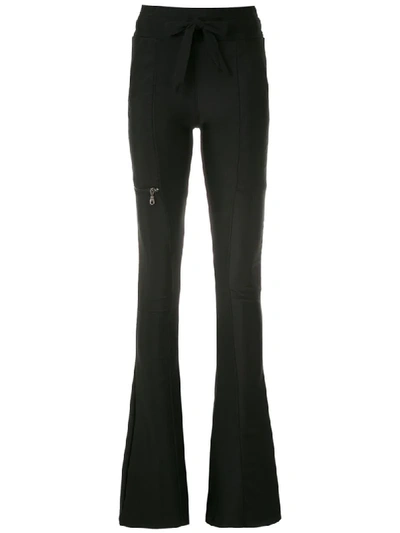 Andrea Bogosian Drawstring Bootcut Trousers In Black