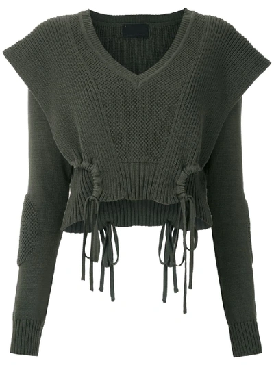 Andrea Bogosian Roxan Knitted Blouse In Green