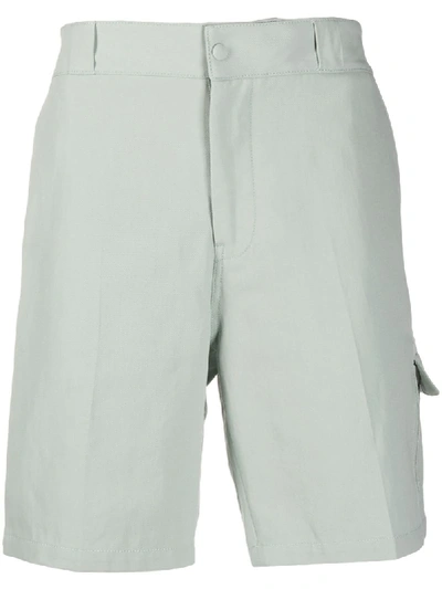 Ferragamo Tailored Cotton-blend Shorts In Green
