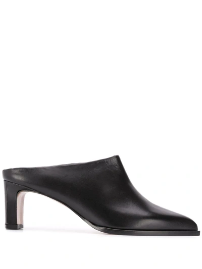 Atp Atelier Pointed Toe Mules In Black