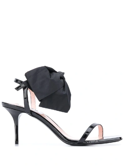 Msgm Bow-embellished 80mm Sandals In Black