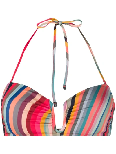 Paul Smith Swirl-print Bikini Top In Multicolour