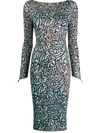 MAISIE WILEN MIXED PRINT FITTED DRESS