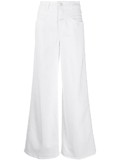 Closed High-rise Wide-leg Jeans In White