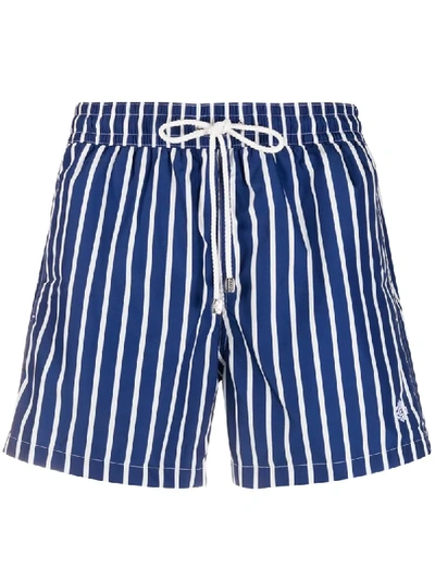 Borrelli Striped Swim Shorts In Blue