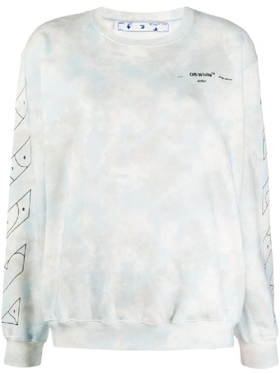 Off-white Cloud Print Sweatshirt In Blue