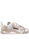 Dolce & Gabbana Portofino Sneakers In Calf Nappa In Neutrals