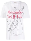 Alexander Mcqueen Logo Print Cotton Jersey Slim T-shirt In White