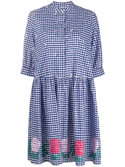 sachin and babi light blue dress RYVLS Embroidery Smock Dress Vit för Tjej