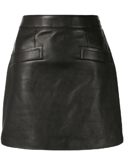 Saint Laurent High-rise Mini Skirt In Black