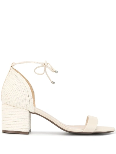 Schutz Woven 60mm Sandals In White