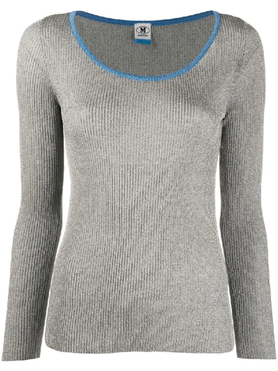 M MISSONI RIBBED SCOOP NECK TOP 