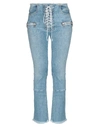 Ben Taverniti Unravel Project Woman Denim Pants Blue Size 26 Cotton, Elastomultiester, Elastane In Blue