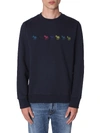 PS BY PAUL SMITH SWEATSHIRT WITH EMBROIDERED ZEBRA,11180474