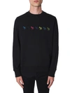 PS BY PAUL SMITH SWEATSHIRT WITH EMBROIDERED ZEBRA,11180475