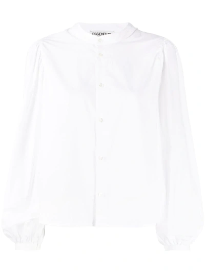 Essentiel Antwerp Wide Sleeve Round Neck Shirt In White