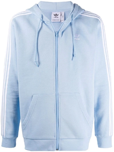 Adidas Originals Zipped Long Sleeve Hoodie In Blue