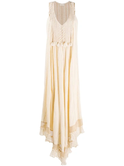 Mes Demoiselles Chibcha Pleated Dress In Neutrals