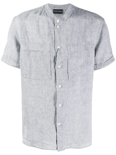 Emporio Armani Chest Pockets Shirt In Grey