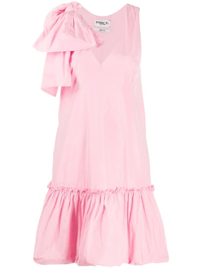 Essentiel Antwerp Bow Shift Dress In Pink