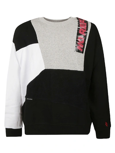 Marcelo Burlon County Of Milan Block Color Crew Neck Sweatshirt In Multicolor
