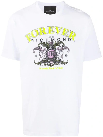John Richmond Short Sleeve Logo T-shirt In White