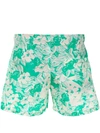 OFF-WHITE FLORAL-PRINT SWIM SHORTS