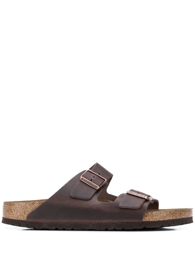 Birkenstock Arizona Two-straps Faux Leather Sandals In Brown