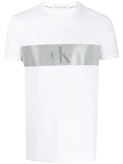 Calvin Klein Jeans Est.1978 Logo Print T-shirt In White