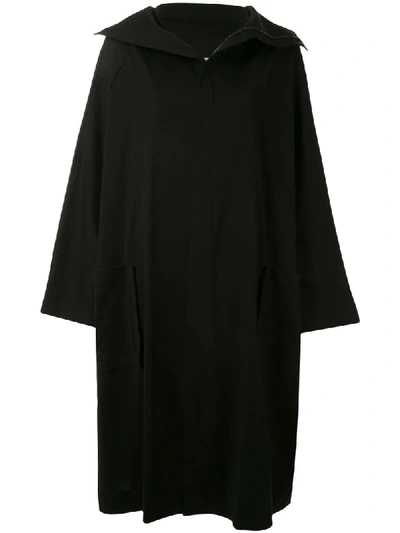 Yohji Yamamoto Big Front Open Coat In Black