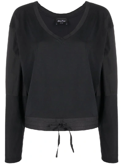 Andrea Ya'aqov V-neck Sweatshirt In Black