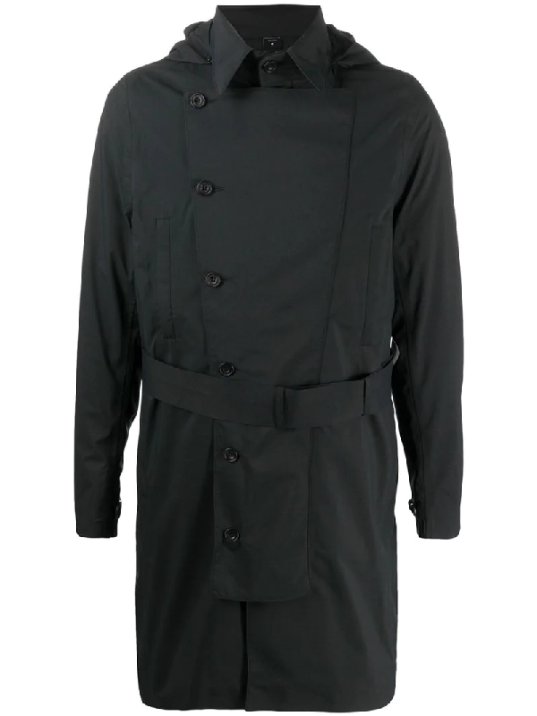 Norwegian Rain Belted Hooded Trench Coat In Black | ModeSens