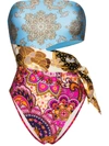 ZIMMERMANN FIESTA PRINTED BANDEAU SWIMSUIT