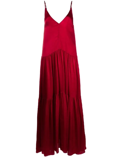 Forte Forte Drop Waist Maxi Dress In Pink