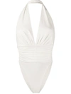 ALEXANDRE VAUTHIER PLUNGE STYLE HALTERNECK SWIMSUIT