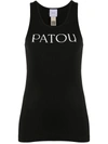 PATOU SCOOP NECK LOGO TANK TOP