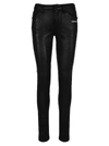 OFF-WHITE OFF WHITE COATED SKINNY JEANS,11222213