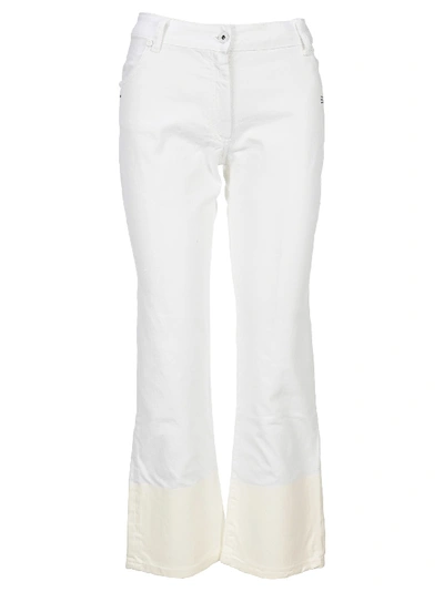 Off-white Off White Cropped Flared Jeans In White No Color