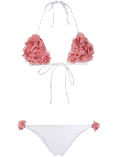 La Reveche Shayna Halter Neck Bikini In White