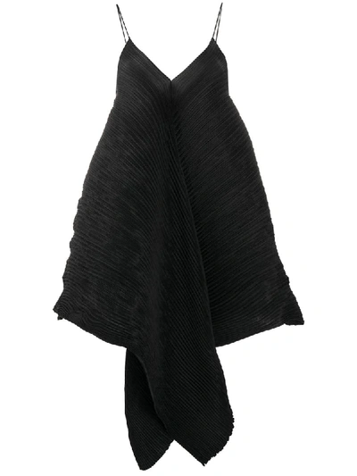 Loewe Pleated Tank Top In Black