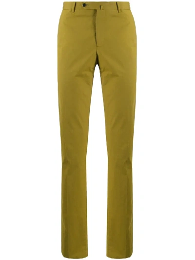 Pt01 Slim-fit Poplin Trousers In Green